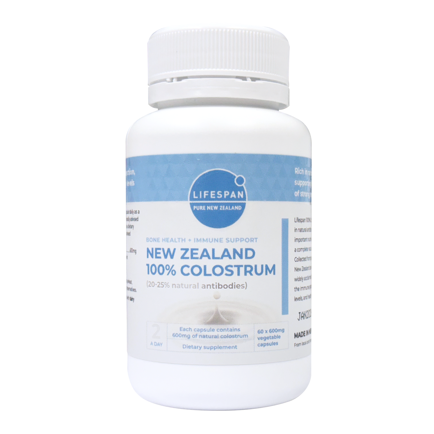 New Zealand 100% Colostrum 600 (60 capsules)