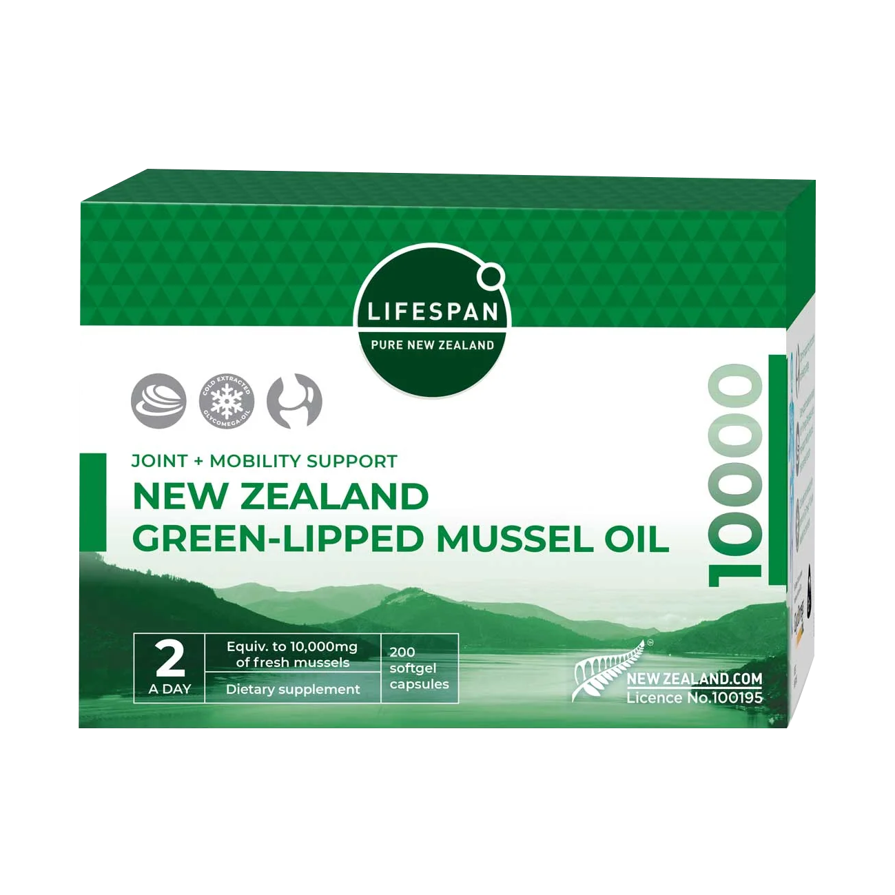 New Zealand Green-Lipped Mussel Oil 10,000 (200 capsules)