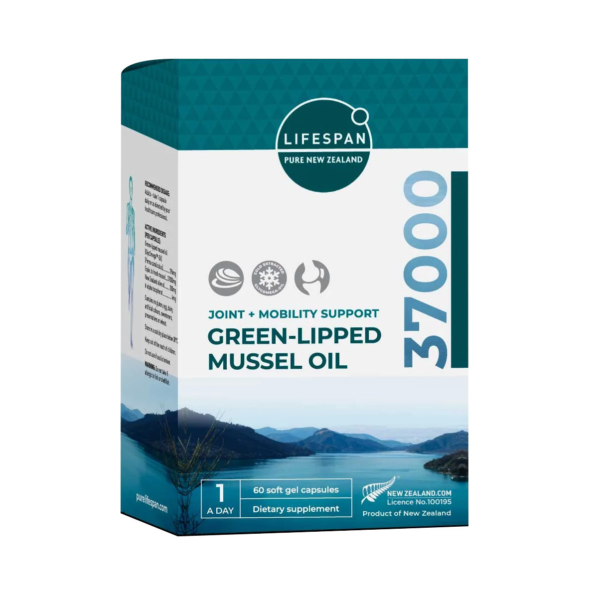 New Zealand Green-Lipped Mussel Oil 37,000 (60 capsules)