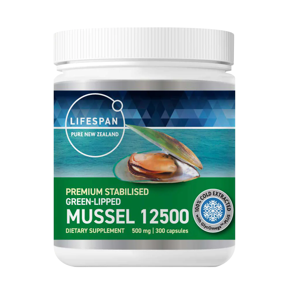 New Zealand Green-Lipped Mussel Powder 12,500 (300 capsules)