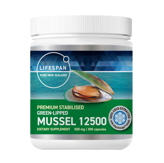 New Zealand Green-Lipped Mussel Powder 12,500 (300 capsules)