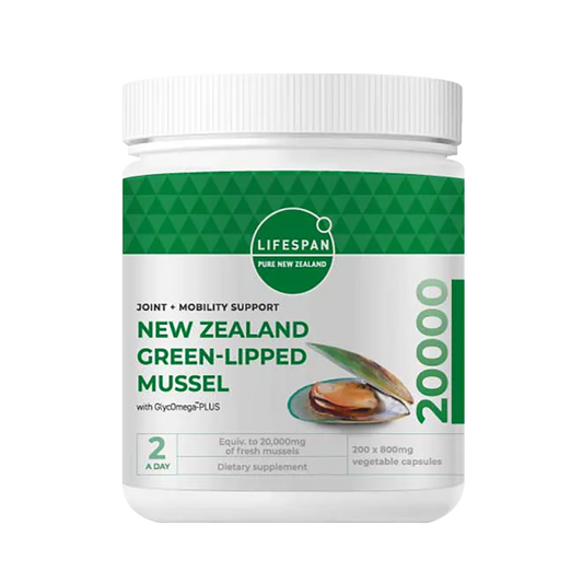 New Zealand Green-Lipped Mussel Powder 20,000 (200 capsules)