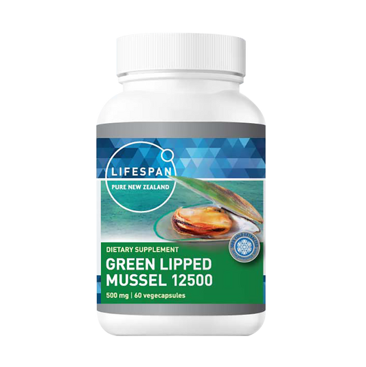 New Zealand Green-Lipped Mussel Powder 12,500 (60 capsules)