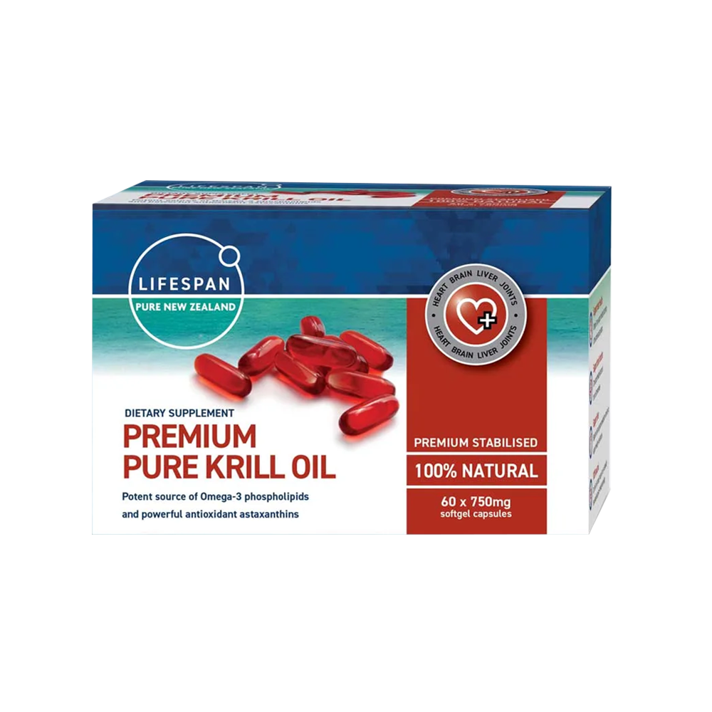 Premium Pure Krill Oil 750mg (60 capsules)