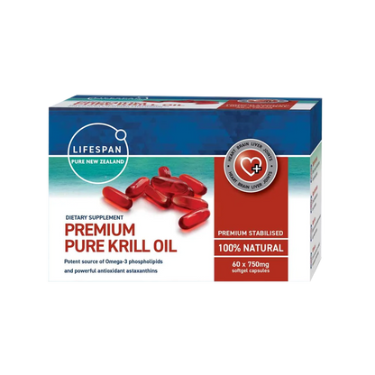 Premium Pure Krill Oil 750mg (60 capsules)